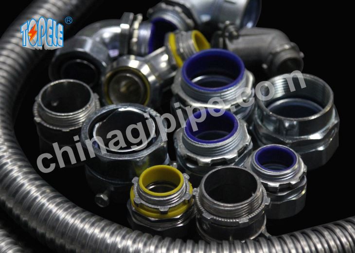 Squeeze Connector Straight Type for Flexible Steel Conduits Zinc Die Cast